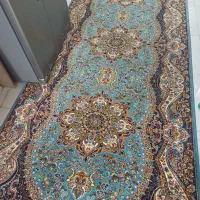فرش  آبی فیروزه ای