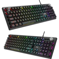 کیبورد سیمی برند آئولا دارای RGB مدل F2028