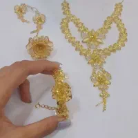 گردنبند اماراتی نقره النگوفیوژن نقره آبکاری طلا