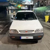 پراید صبا سفید مدل ۸۵ بی رنگ بسیار تمیز