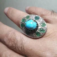 انگشتر نقره چند جواهر