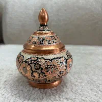 قندان مسی نقره کوب
