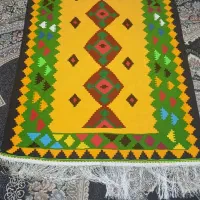 گلیم زیبا  و خوش بافت یک در یک و نیم