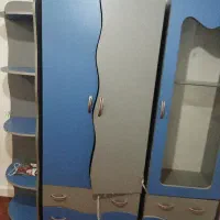 سرویس کمدلباس باویترین وکنجی وهمراه تخت خواب