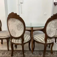 میز ناهار خوری چهار نفره چوب گردو