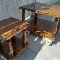 میز عسلی اتریشی چوب روسی سه تیکه