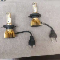 هدلایت  لنزو H4 دو کونتاکت لیمویی و یخی(مشابه نو)