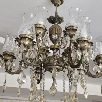 لوستر برنزی کلاسیک شش شاخه