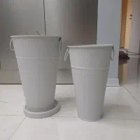 ۴عددگلدان فلزی دسته دار