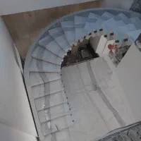 تولید پله باکس سنگی ،کف پله پیچ سنگی ،پله معلق