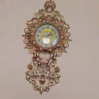 ساعت دیواری رنگ طلایی