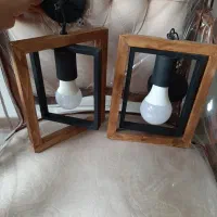 لوستر دیوار کوب چوب و فلز