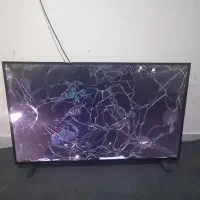 led دوو ۴۹ اینچ صفحه شکسته