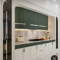 کابینت سوپر مدرن نئو کلاسیک هایگلاس mDf رنگ