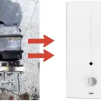 طرح تعویض آبگرمکن دیواری بوتان