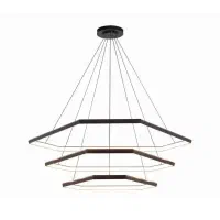 لوستر مدرن مدل شش ضلعی سه حلقه