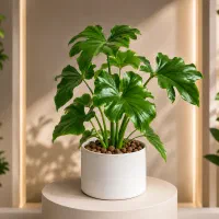 گیاه برگ انجیری طبیعی + گلدان سرامیکی شیک