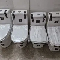 توالت فرنگی سفید طوسی خروجی۹۰