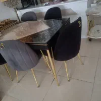 مبل 8 نفره ونهار خوری 6 نفره ومیز وسط