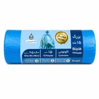 کیسه زباله رولی اکونومی آبی رنگ ۸۰ * ۶۵