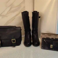 ست کیف و کفش زنانه چرم طبیعی