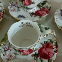 سرویس چای با سینی  لیموژز فرانسه(لمونژ انگلیسی)
