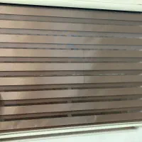 پرده زبرا قهوه ای در حد نو