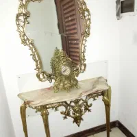 اینه کنسول وساعت برنز اصلی