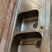 سینک دو لگن استیل