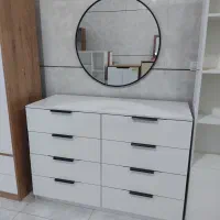 دراور 8کشو و آینه فلزی