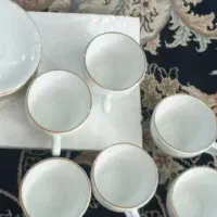 فنجان ونعلبکی لبه طلایی