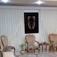 پرده حریر کتان پذیرایی