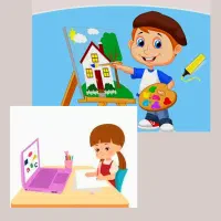 کلاس آنلاین زبان و طراحی و نقاشی