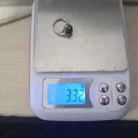 انگشتر زمرد طرح اشک