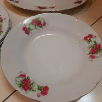 ظرف و ظروف چینی گل سرخی گلسرخی گل سرخ