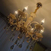 لوستر۵ شاخه کریستالی