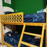 تخت دو طبقه تمام چوب