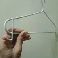 چوب رخت تمام فلزی روکش‌دار سفید