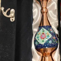 گلدان مس میناکاری شده