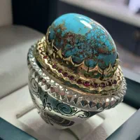 انگشتر نقره کلکسیونی سلطنتی فیروزه