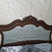 تخت دو نفره چوبی همراه با تشک