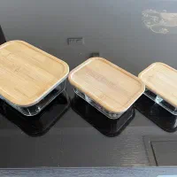 ست پیرکس با درپوش بامبو - زیر قیمت