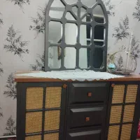 آینه کنسول حصیری