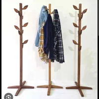 چوب لباسی چوبی طرح برگ