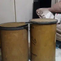 دو عدد بشکه کاغذی بانکه حبوبات