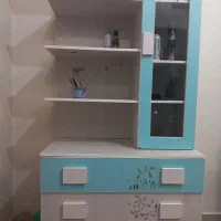 سرویس خواب کامل نوجوان MDF طرح نایکی با تخت مهمان