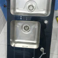 سینک شیشه ای سینی راست لگن چپ