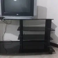 میز شیشه ای طبقه دار طول ۱۲۰