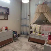 تخت و دراور نوزاد+تشک و محافظ تشک