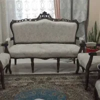 مبل ۹نفره کلاسیک.چوب وپارچه سفارشی